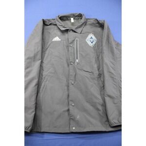Adidas Jacket Button Up Vancover WhiteCaps FC Soccer Size Large Polyamide